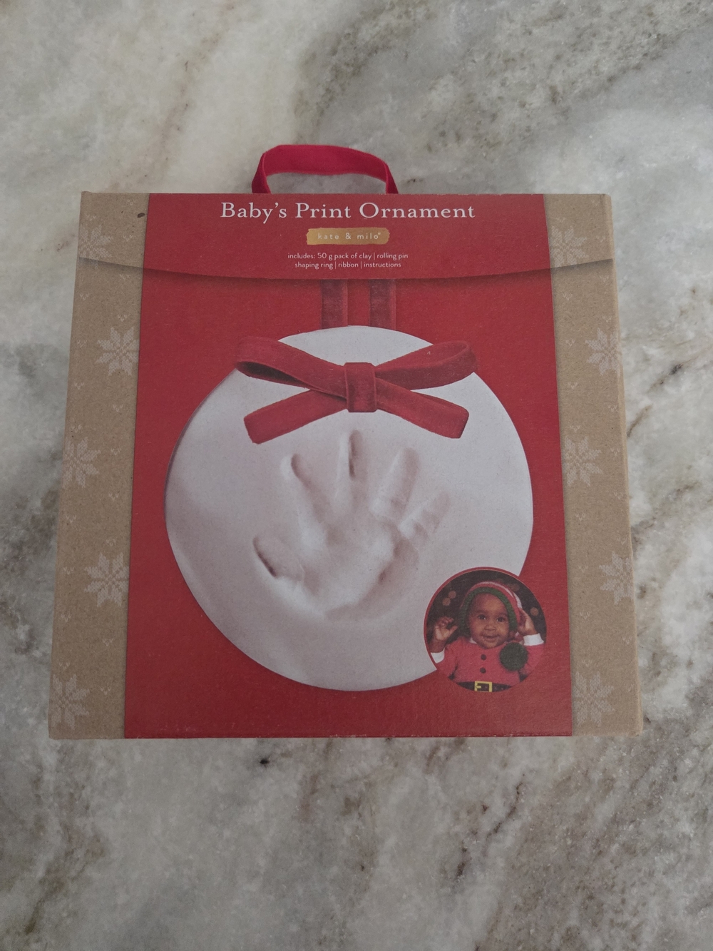 NWT Kate & Milo Baby's Print Holiday Ornament Craft Kit ~ Bin 1K